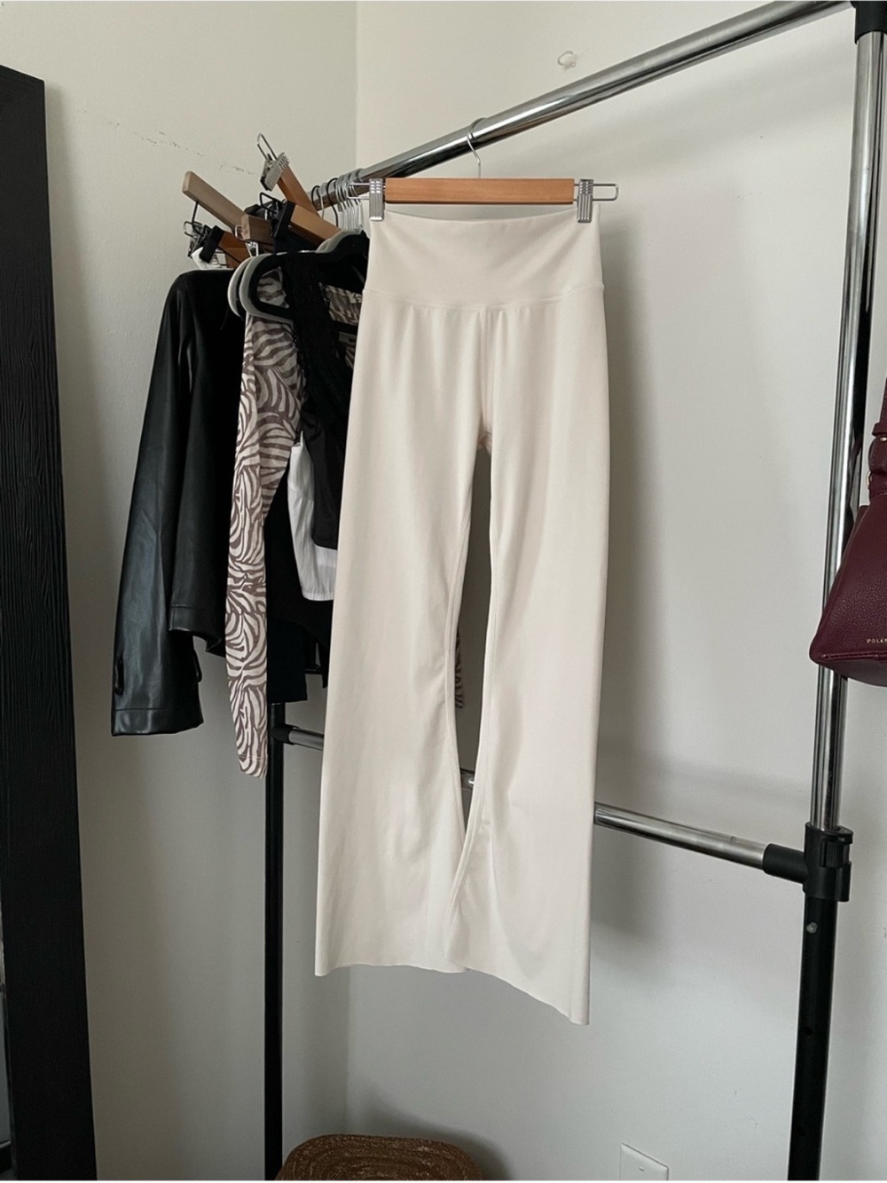 PacSun Cream Flare Yoga Pants